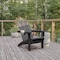 Flash Furniture Gray Adirondack Patio Chairs with Cupholder, 4PK 4-LE-HMP-1045-10-GY-GG - alternate 4